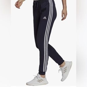 ADIDAS Women Fleece Cuffed Jogger 3 Stripes- NWT